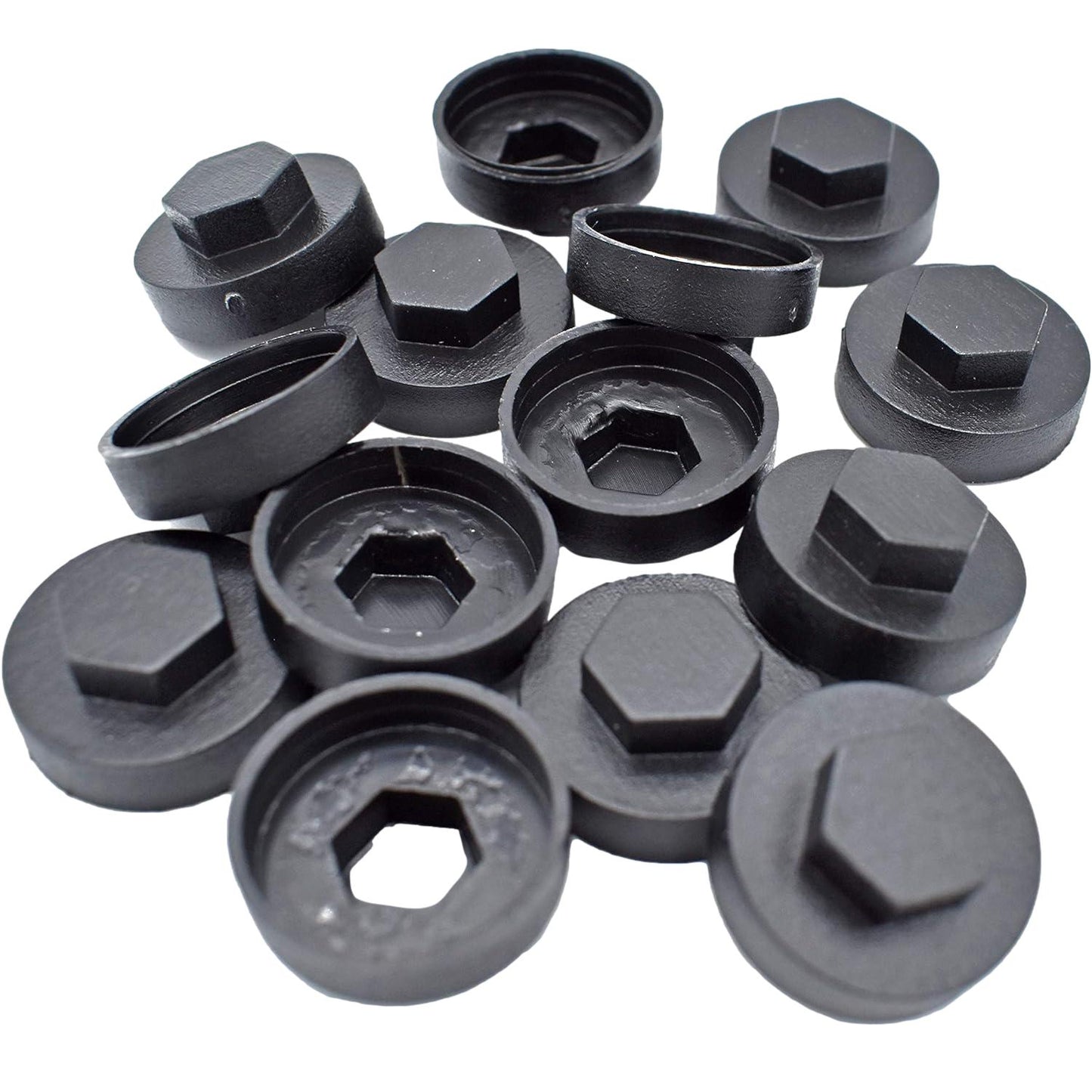 TIMCo Hex Cover Cap 16mm Black (1000 Pack)