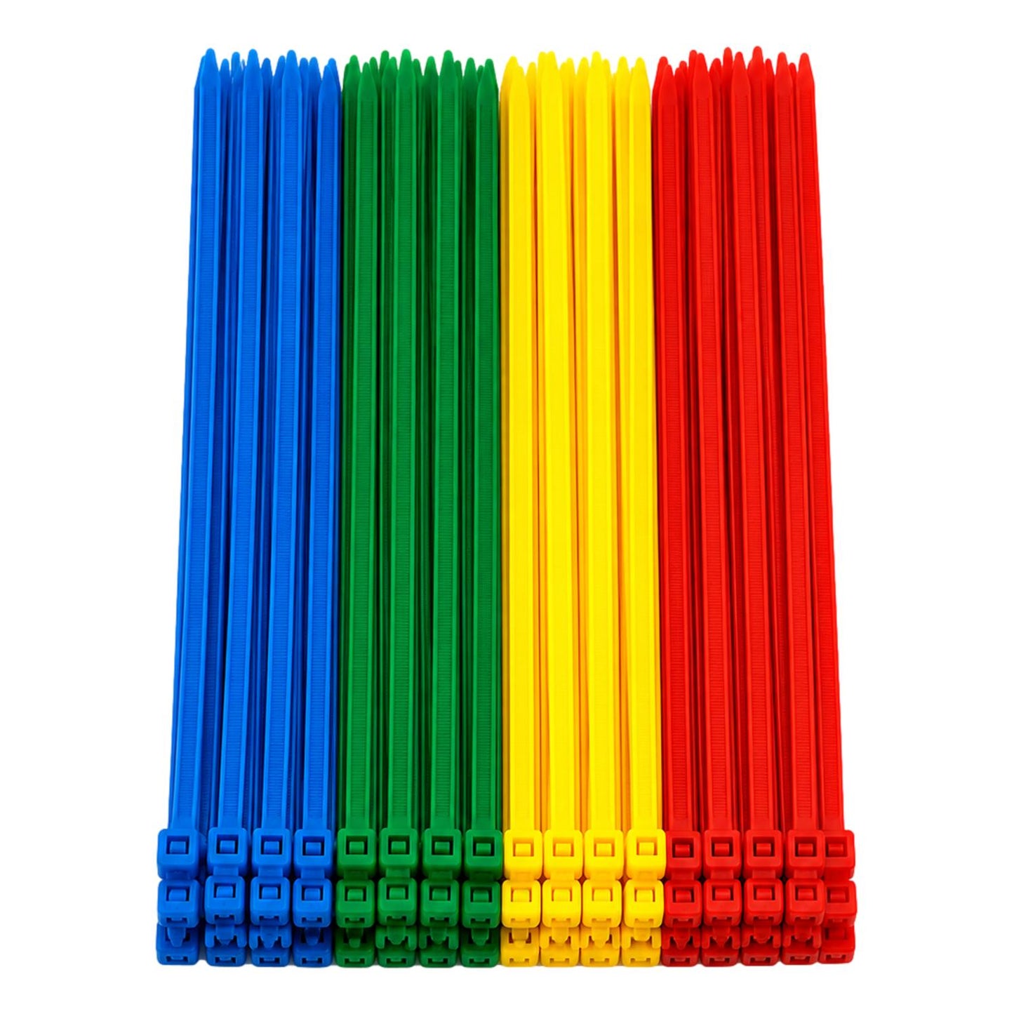 Cable Ties Multi Colour 200mm x 4.8 Strong Zip Ties (200 Pack)