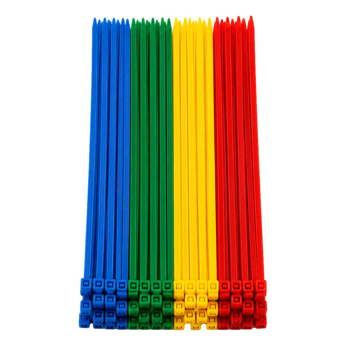Cable Ties Multi Colour 300mm x 3.6 Strong Zip Ties (200 Pack)