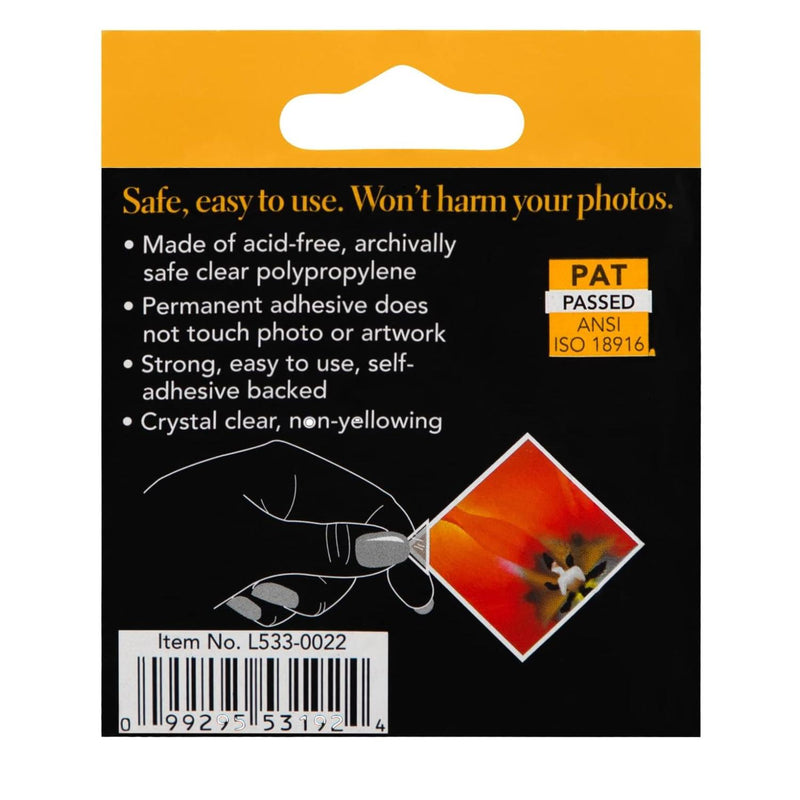 Lineco Clear Photo/Picture Mounting Corners 1.6cm (5/8'') 500 Pack