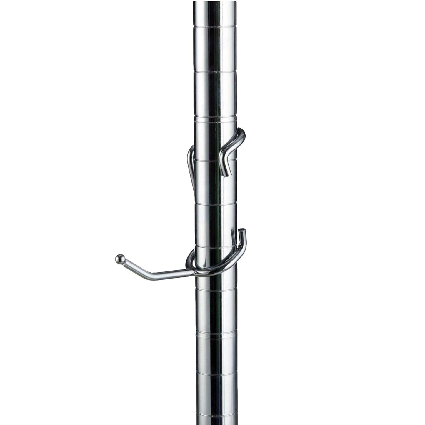 PoleHooks Chrome Wire Shelving Hooks All Purpose 2" (5 Pack) 