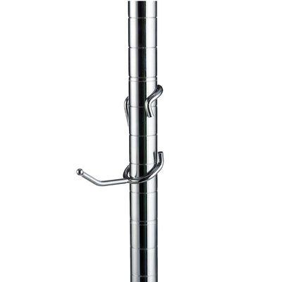 PoleHooks Chrome Wire Shelving Hooks All Purpose 2" (5 Pack) 