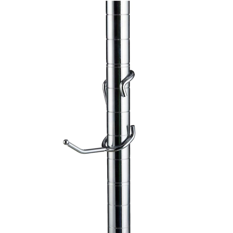 PoleHooks Chrome Wire Shelving Hooks All Purpose 2" (5 Pack) 