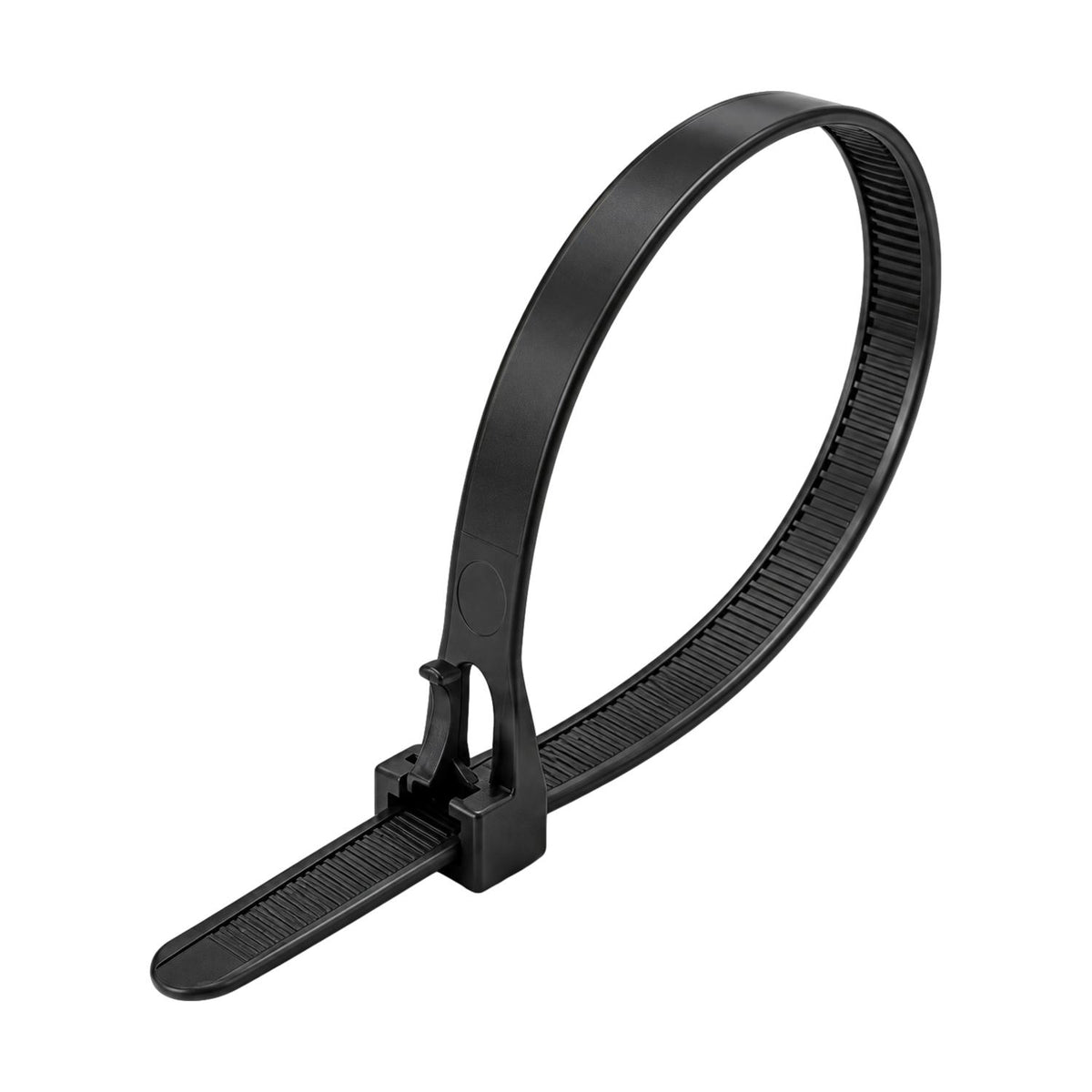 Black Releasable Cable Ties 250mm x 7.6mm, Pack of 100 – Strong Zip Ties