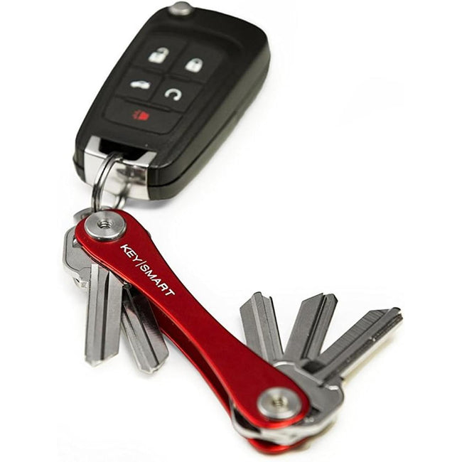 KeySmart Original Compact Keyring Key Holder Red