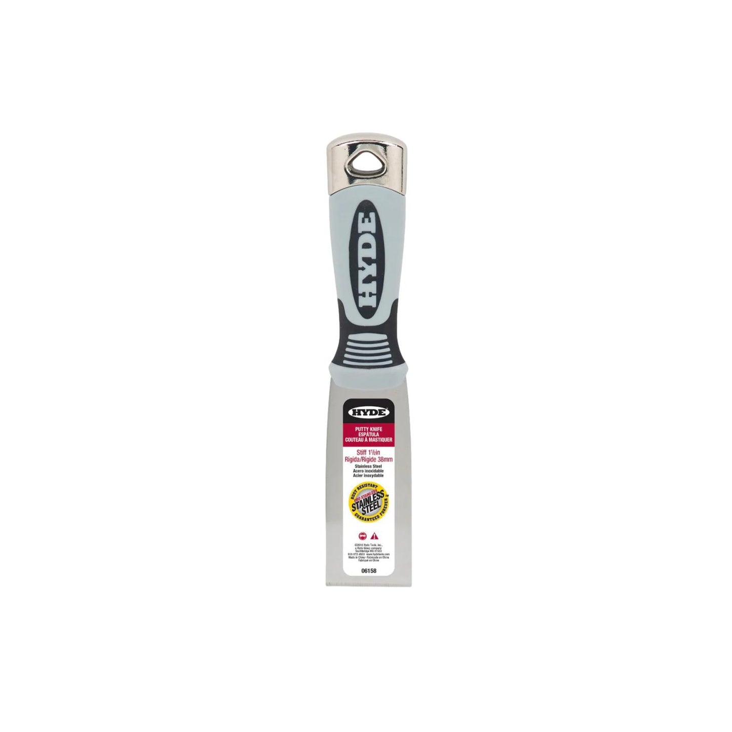 Hyde 06158 Stiff Pro Stainless Steel Putty Knife 38mm (1 1/2")