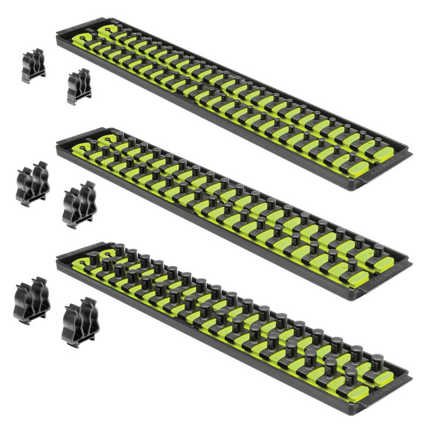 Ernst Socket Boss® Storage Organiser Rail Combo Pack 18" HIVIZ
