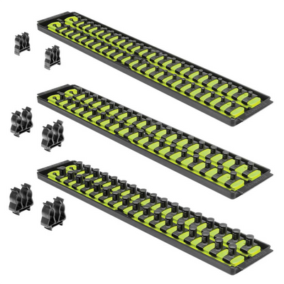 Ernst Socket Boss® Storage Organiser Rail Combo Pack 18" HIVIZ