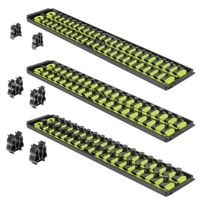 Ernst Socket Boss® Storage Organiser Rail Combo Pack 18" HIVIZ