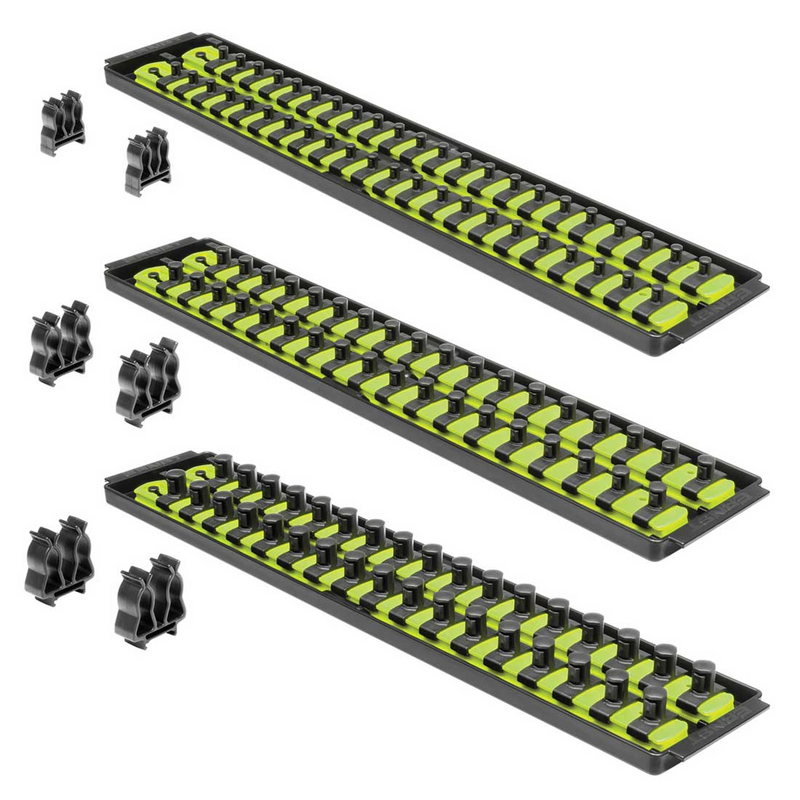 Ernst Socket Boss® Storage Organiser Rail Combo Pack 18" HIVIZ