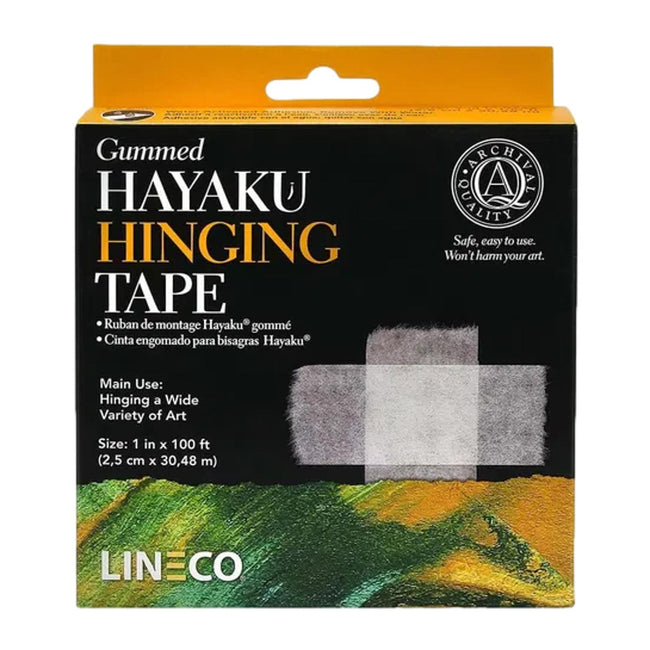 Lineco Hayaku Hinging Tape Water-Activated Adhesive 2.5cm x 30.5m