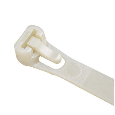 Natural Releasable Cable Ties 250mm x 7.6mm, Pack of 100 – Strong Zip Ties