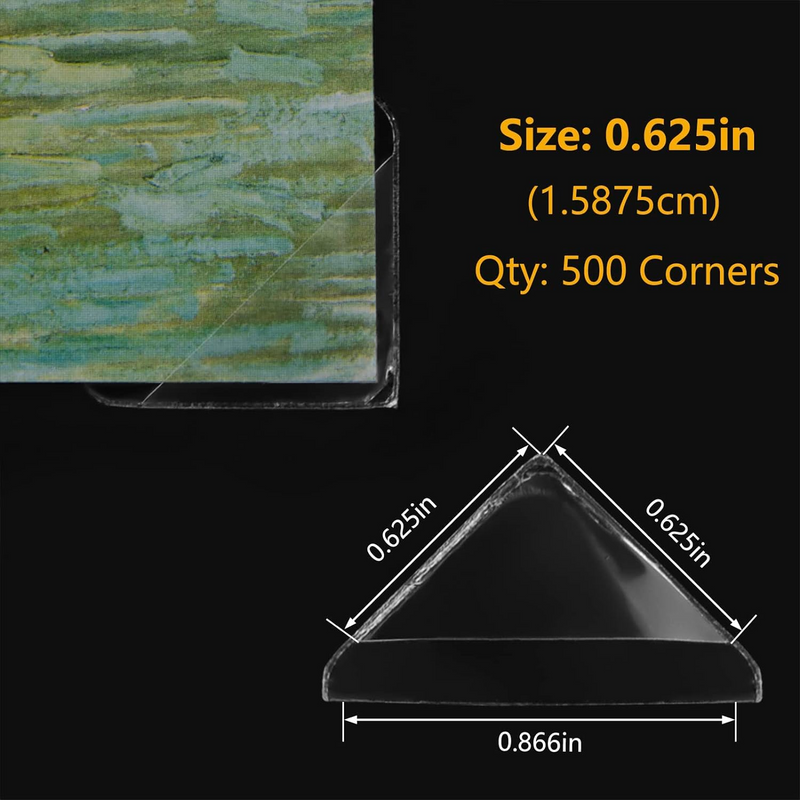 Lineco Clear Photo/Picture Mounting Corners 1.6cm (5/8'') 500 Pack