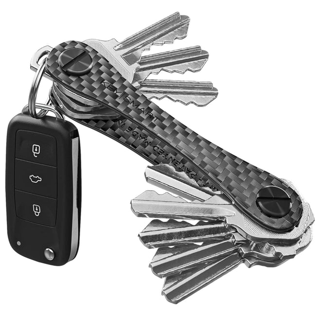 KeySmart Original Compact Key Holder Carbon Fiber 3K Weave 