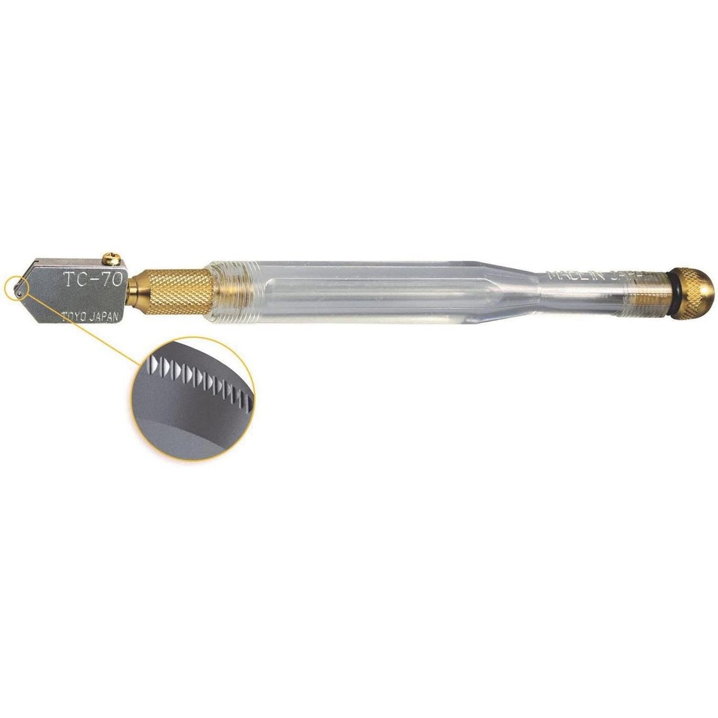 Toyo TC70S Straight Head Notch Wheel Glass Cutter Plastic Handle