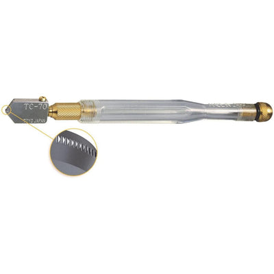 Toyo TC70S Straight Head Notch Wheel Glass Cutter Plastic Handle