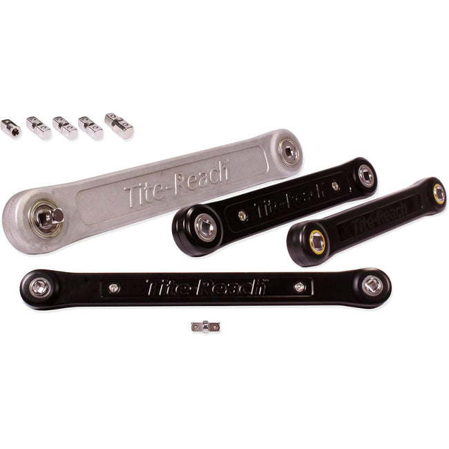 Tite-Reach 1/4", 3/8" Pro/DIY and 1/2" Socket Extension Wrench Four Pack