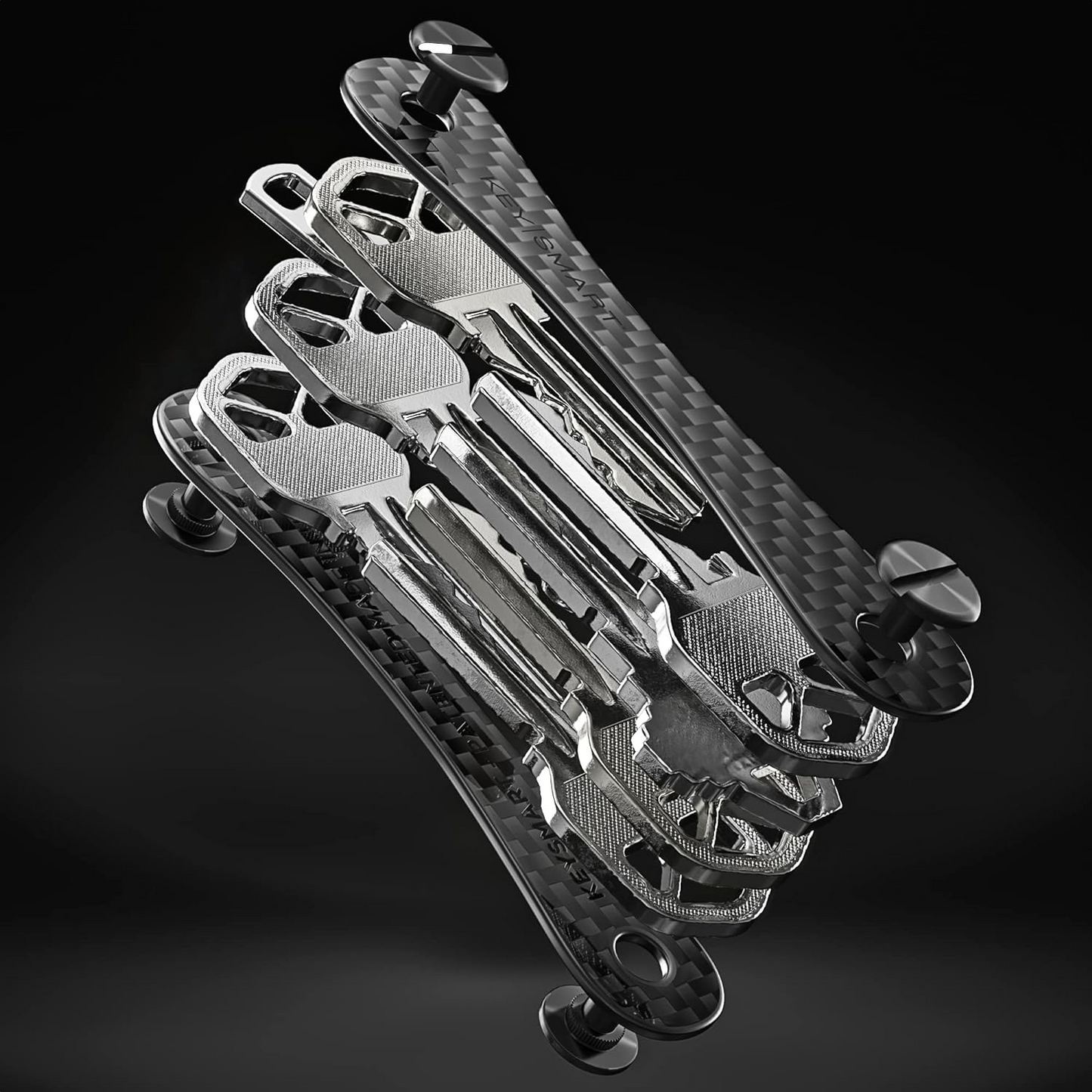 KeySmart Original Compact Key Holder Carbon Fiber 3K Weave 