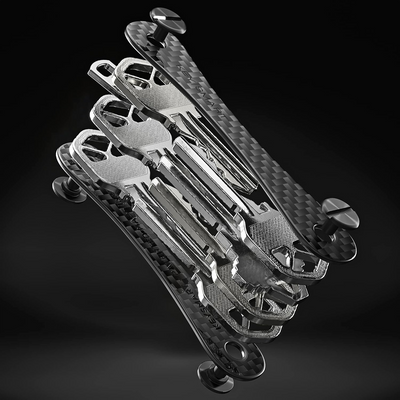 KeySmart Original Compact Key Holder Carbon Fiber 3K Weave 