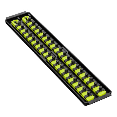 Ernst 8463HV 1/2" Socket Boss Storage Organiser Rail 2-Rail Twist Lock 18" Hi-Viz