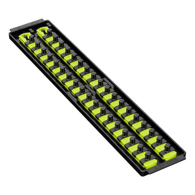 Ernst 8463HV 1/2" Socket Boss Storage Organiser Rail 2-Rail Twist Lock 18" Hi-Viz