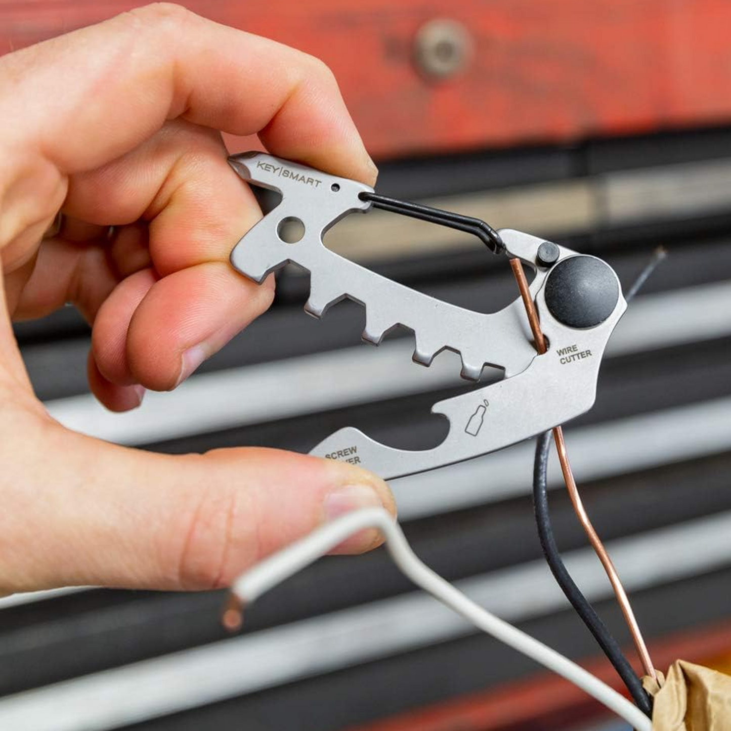 KeySmart Alltul Multi-tool Raptor for Keyring & Wallet Stainless Steel