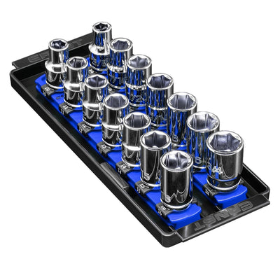 Ernst 8557 1/2" Socket Boss Storage Organiser 2-Rail Twist Lock 8" Blue