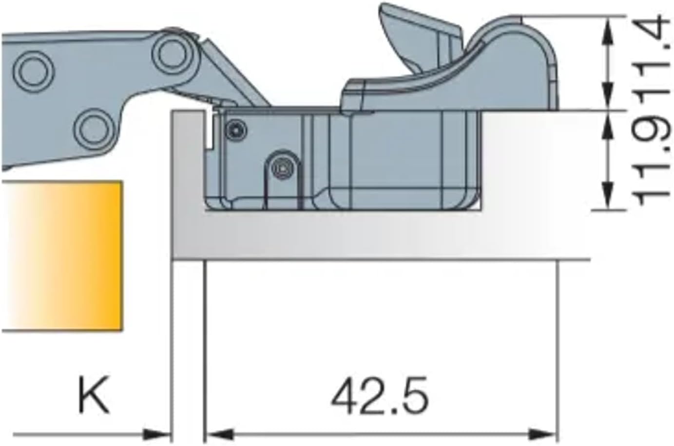 Titus T-Type Soft-close 110° Clip-on Cabinet Hinge (2 Pack)