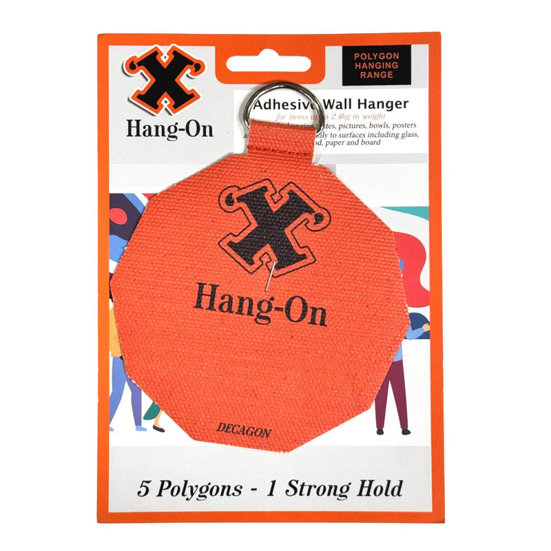X Hang-On Adhesive Wall Plate Hanger 110mm (Decagon) For Plates, Pictures Etc