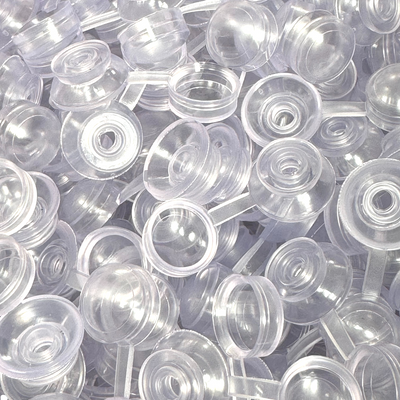 Corrugated Roofing Screw Strap Caps Clear Plastic (500 Pack)