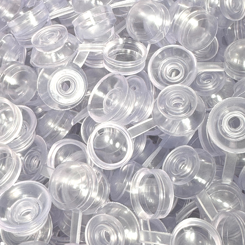 Corrugated Roofing Screw Strap Caps Clear Plastic (500 Pack)