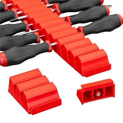 Ernst 5613M Screwdriver Pro 26 Tool Magnetic Storage Organiser Red