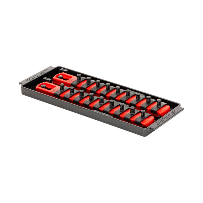Ernst 8552 1/4" Socket Boss Storage Organiser 2-Rail Twist Lock 8" Red