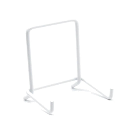 JES Very Small 65mm Wire Strut Plate Display Stand White (Size 2, 10 Pack)