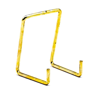 JES Small 65mm Wire Plate Stand Brassed (Size 1, 10 Pack)