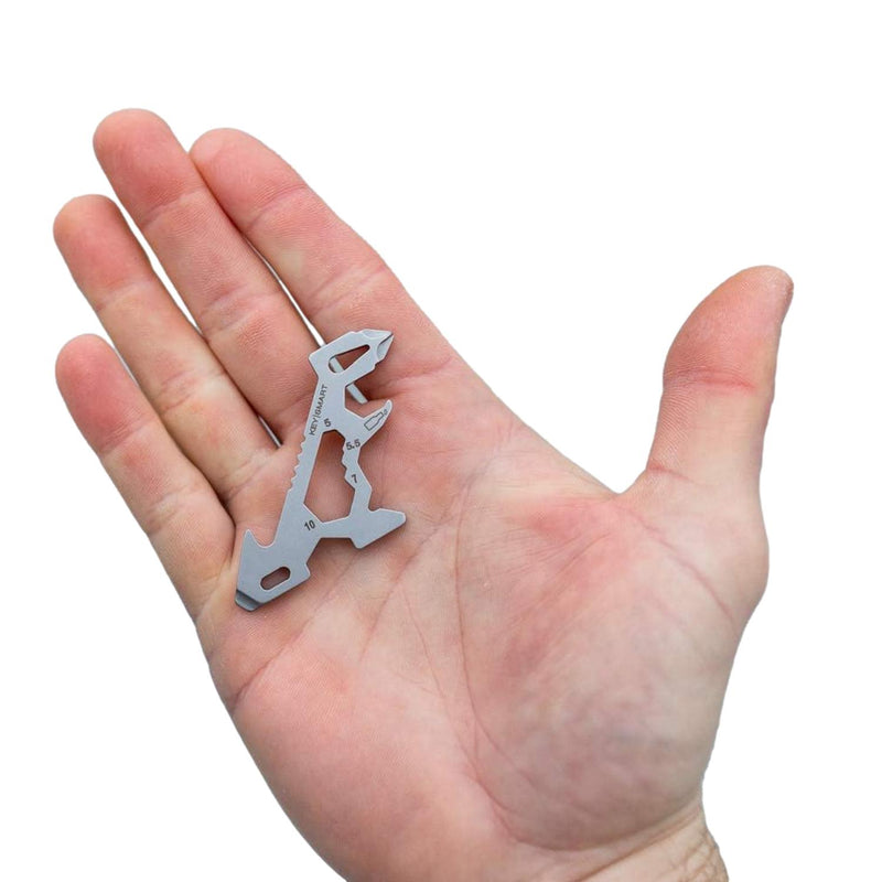 KeySmart Alltul Multi-tool Dino for Keyring or Wallet Stainless Steel