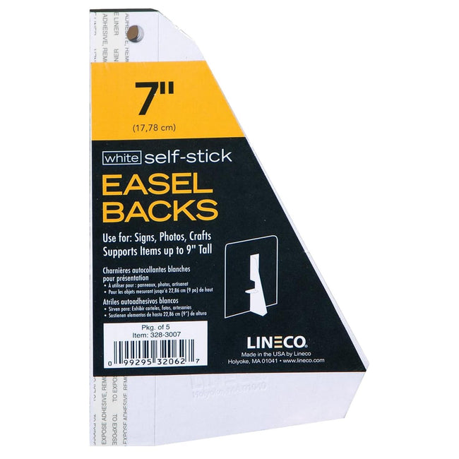 Lineco Easel Back Self Adhesive 7" (17.78cm) White (Pack of 5)