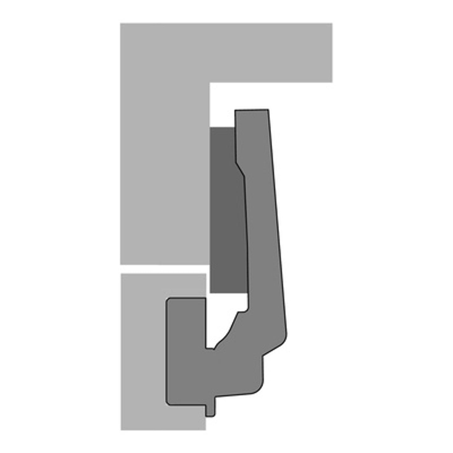 Hettich Intermat 9936 W90 95˚ Angle Inset Hinge 77708 & Mount 9075005