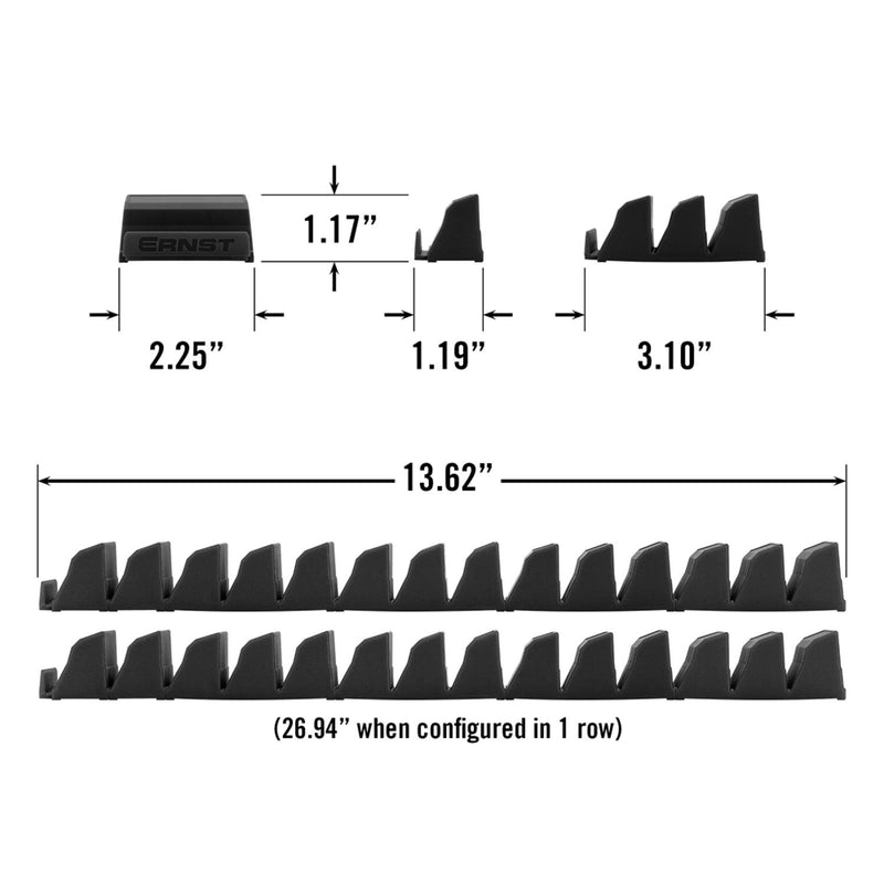 Ernst 5614 Screwdriver Pro 26 Tool Storage Organiser Black