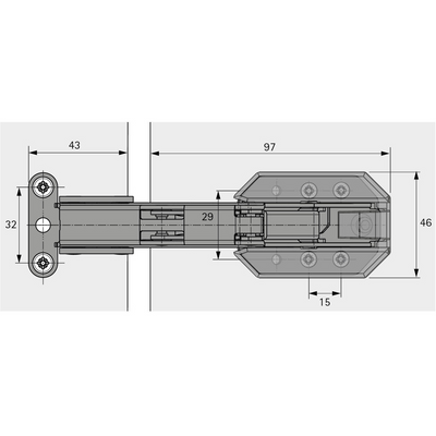 Hettich Kamat Refrigerator Hinge 9239784