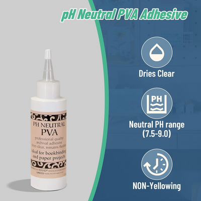PVA Glue Adhesive Neutral pH 120ml by Books by Hand 