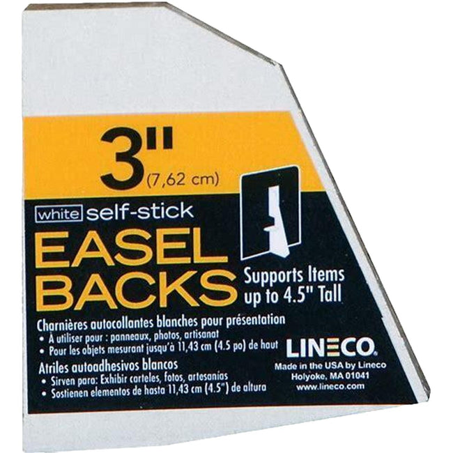 Lineco Easel Back Self Adhesive White 3" (7.6cm) 25 Pack