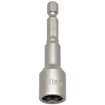Taskar 11mm Bi-Hex Socket 65mm Long 1/4" Drive + Retaining Clip (20 Pack)