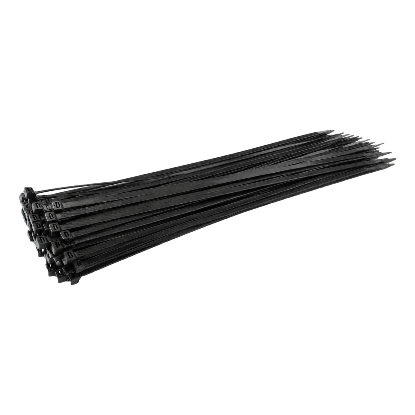 Black Cable Ties 200mm x 2.5mm Strong Zip Ties (100 Pack)