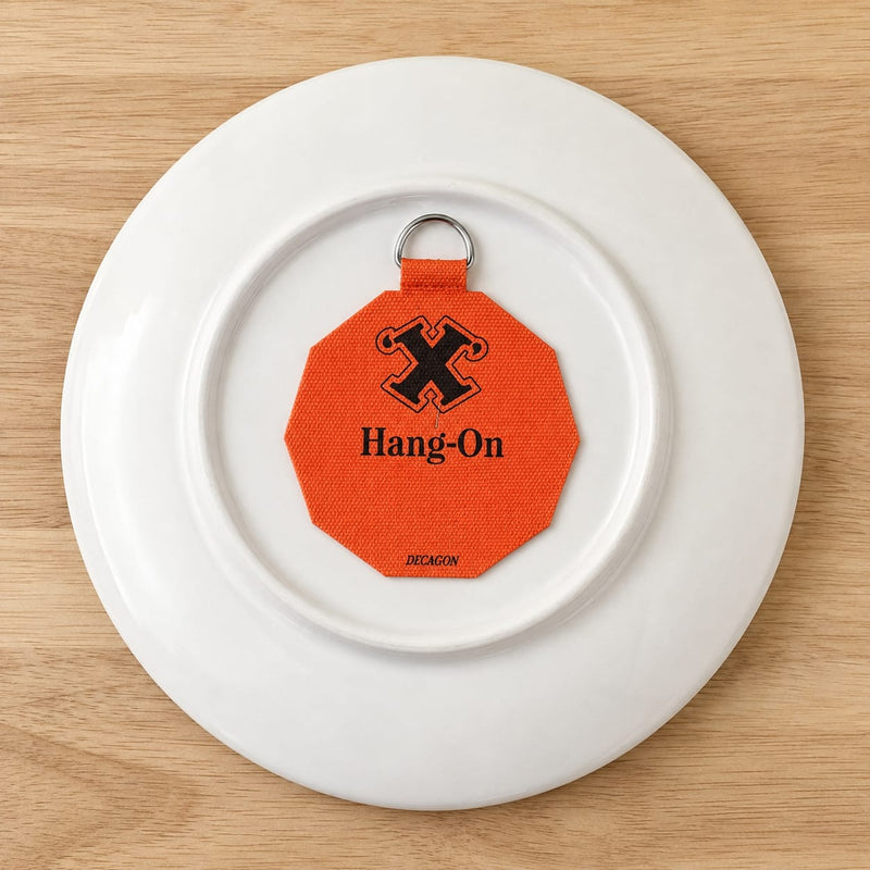 X Hang-On Adhesive Wall Plate Hanger 110mm (Decagon) For Plates, Pictures Etc