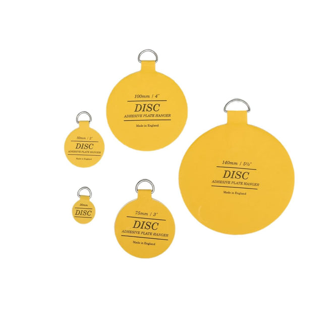 Disc Plate Hangar for Walls - Invisible Self Adhesive Plate Holder 5 Pack (All Sizes)