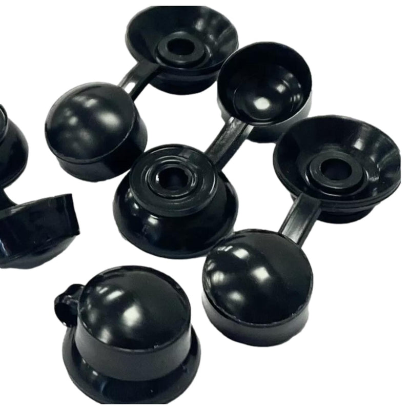 Corrugated Roofing Screw Strap Caps Black Plastic (500 Pack)