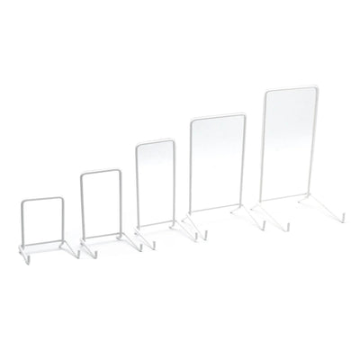 JES Very Small 65mm Wire Strut Plate Display Stand White (Size 2, 10 Pack)