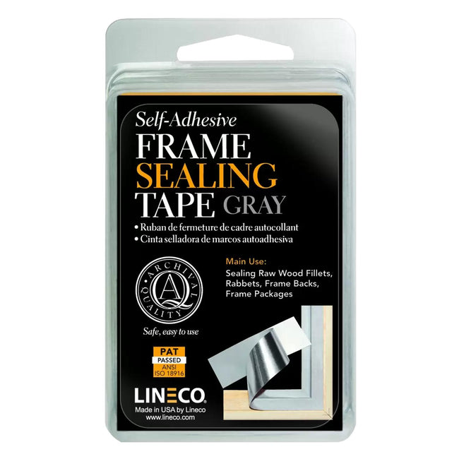 Lineco Picture Frame Sealing Tape Self-Adhesive Grey 3.1cm x 7.3m