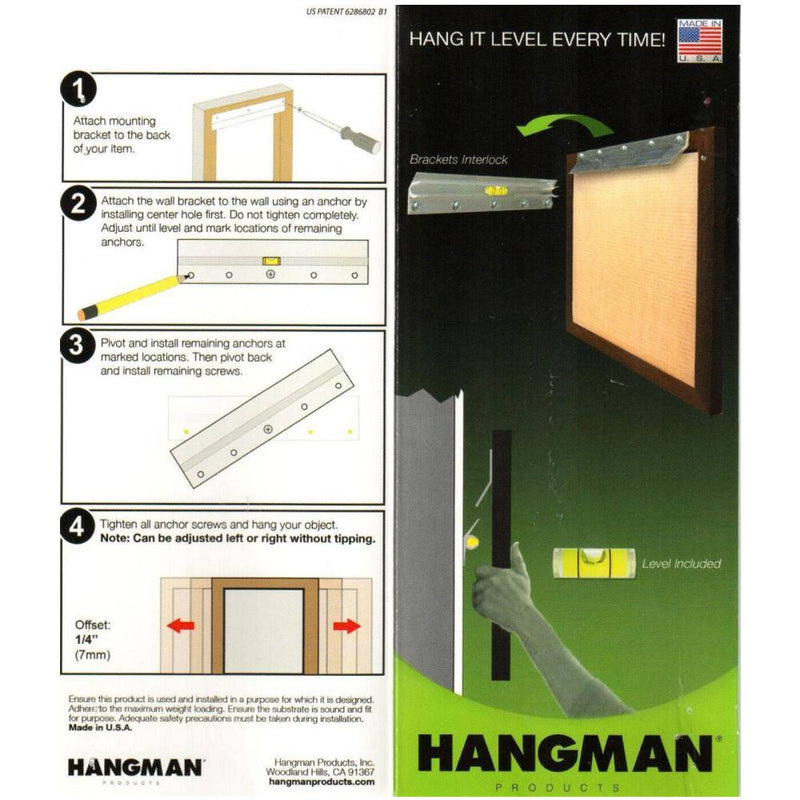 Hangman Heavy Duty Picture & Mirror Z Bar Hanger 254mm (10")